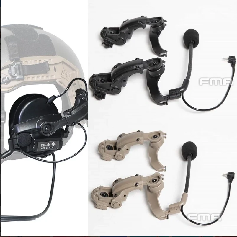 FMA COMTAC FAST Back Flip adaptador casco riel ARC para AMP - imagen 2