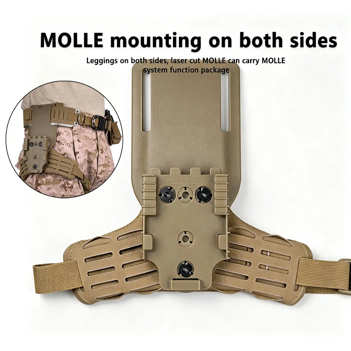 Adaptador MOLLE de muslo para funda de pistola con QLS - imagen 4