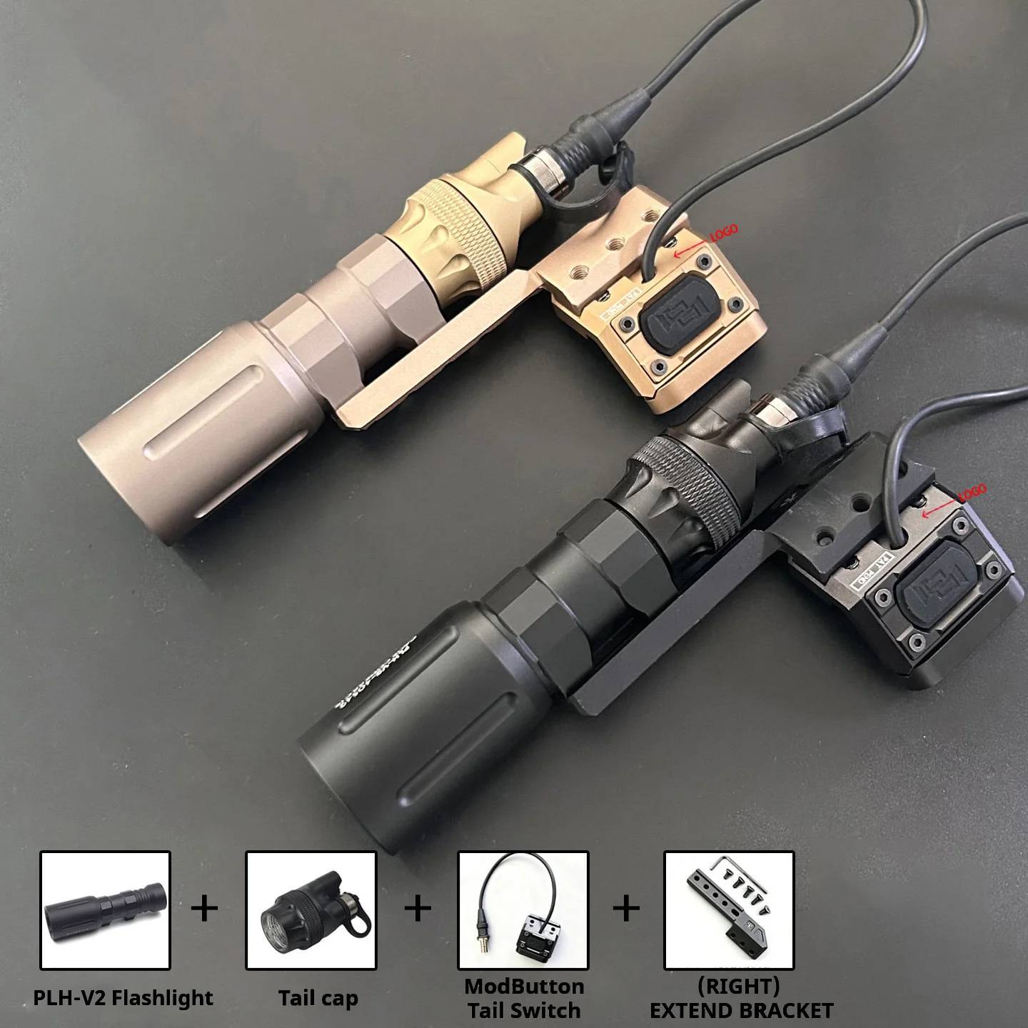 Modlit PLH-V2 Linterna táctica para riel Picatinny, exploración - imagen 2