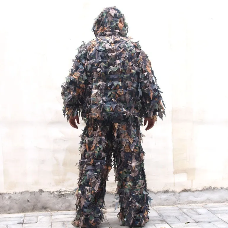 Traje Ghillie camuflaje biónico hojas transpirable para caza y pesca - imagen 5