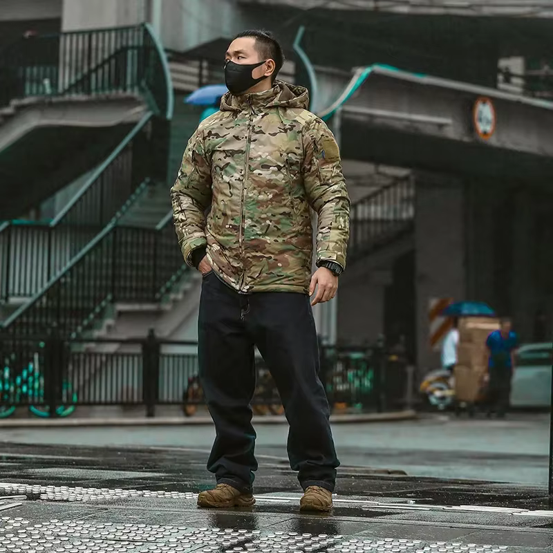 Emersongear Chaqueta táctica hombre invierno algodón Polar capucha - imagen 3
