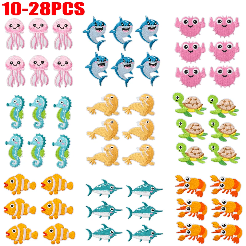 Parche termoadhesivo bordado animales marinos – DIY ropa - imagen 2