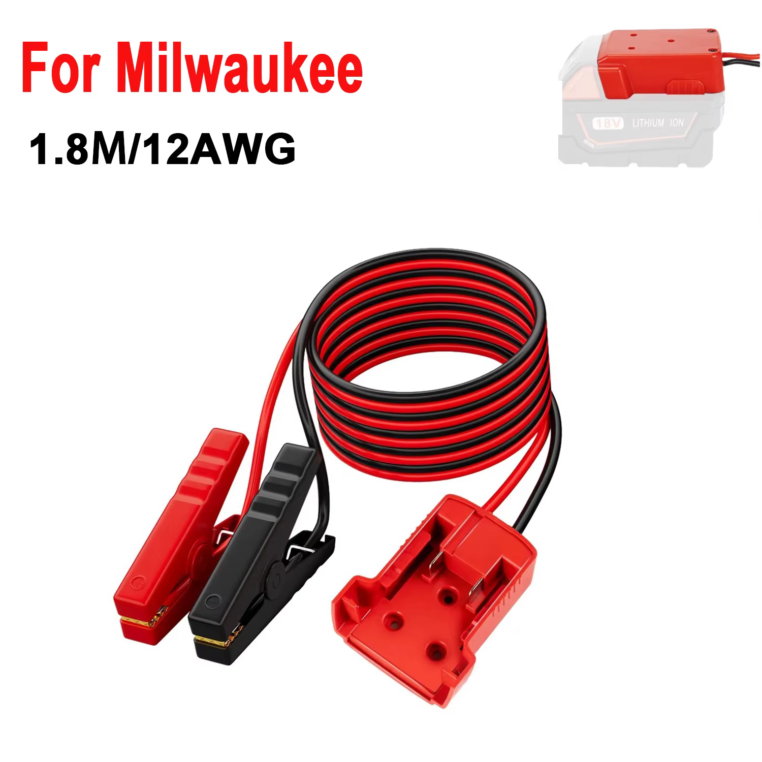 Adaptador de batería con pinza de cocodrilo para Milwaukee y Dewalt - imagen 5