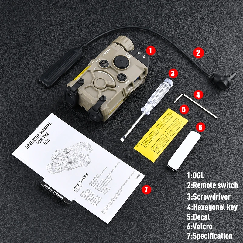 OGL Láser táctico IR LED estroboscópico blanco Picatinny - imagen 4