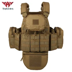 YAKEDA chaleco táctico portador de placas para caza y Airsoft