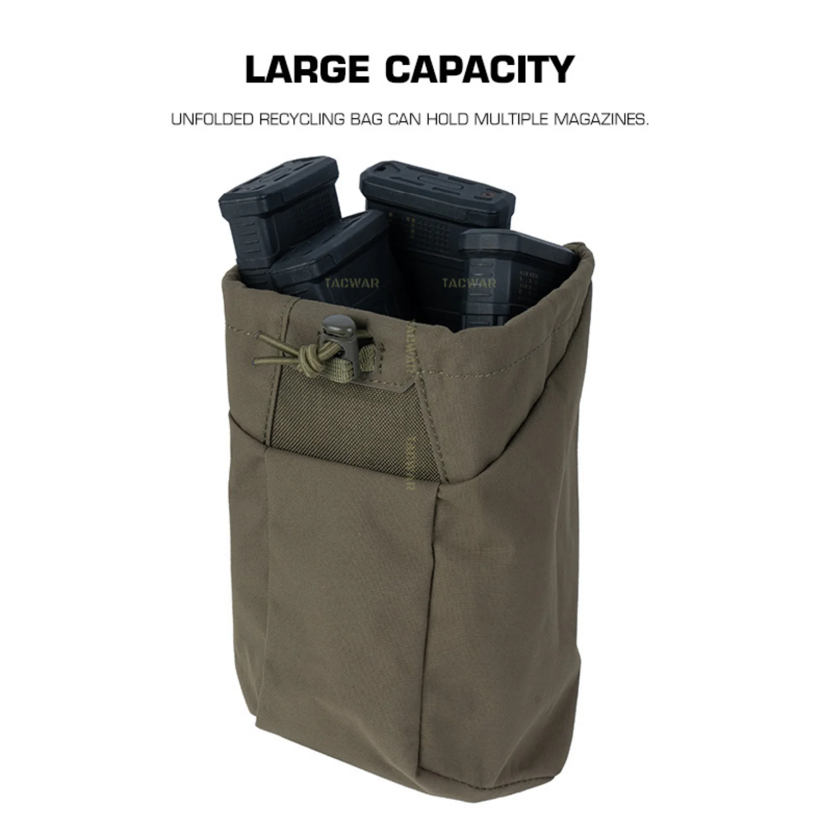 Bolsa de descarga táctica MOLLE plegable para cinturón - imagen 4