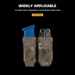 Portacargadores MOLLE Tipo K para pistola y cinturón, Airsoft