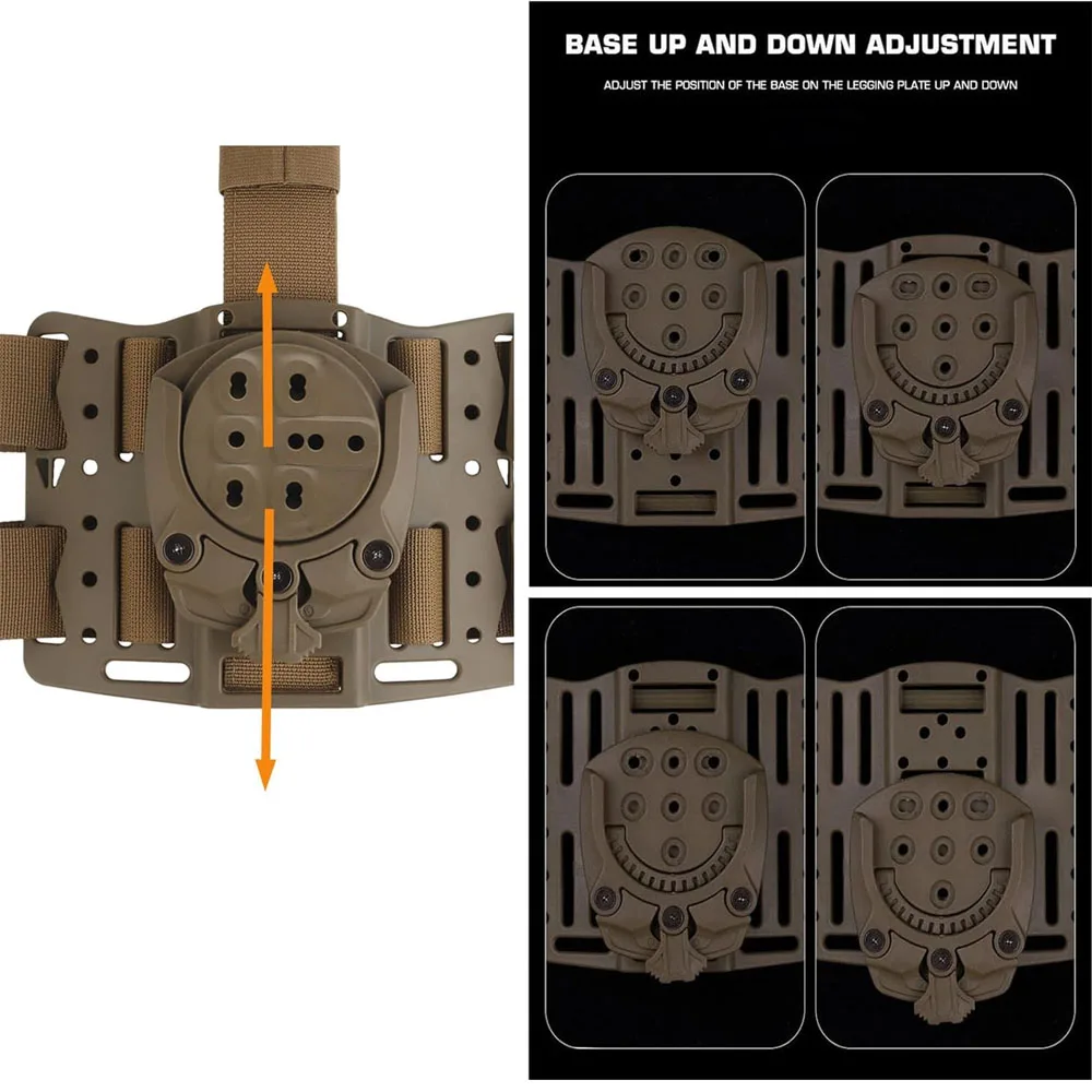 Adaptador plataforma giratoria pierna baja para funda de pistola - imagen 4