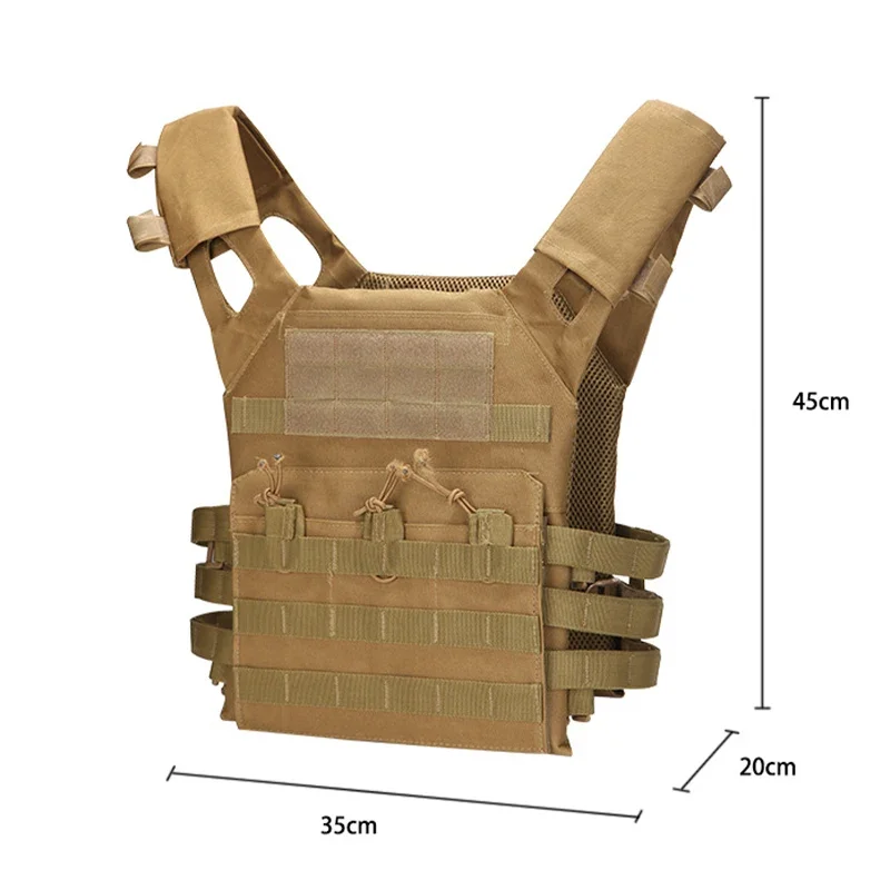 Chaleco táctico MOLLE camuflaje de nylon para airsoft y caza - imagen 4
