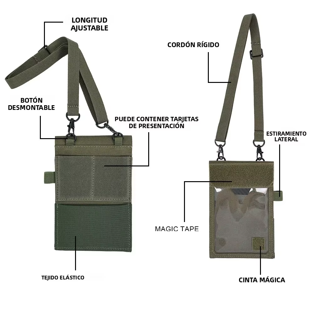 Portadocumentos táctico con cordón de cuello organizador - imagen 5
