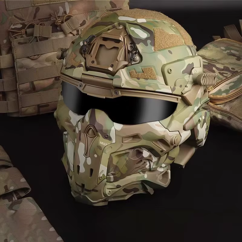 Máscara protección facial completa ABS airsoft táctico