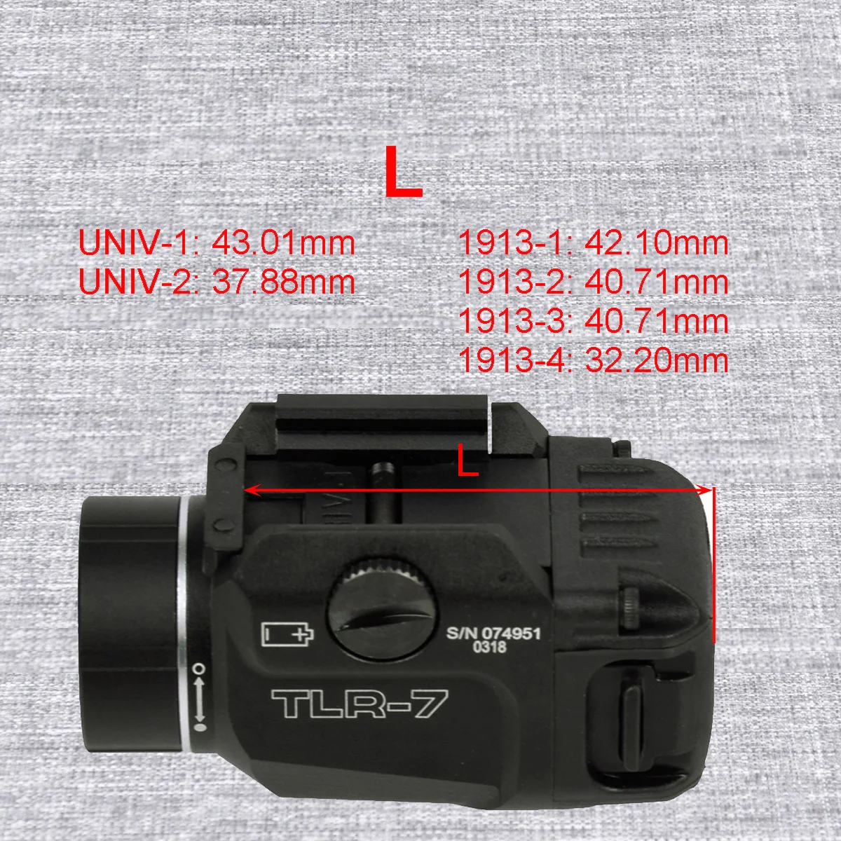 Streamlight TLR-1HL linterna táctica para Glock G17 G19 - imagen 5