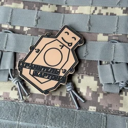 Parche táctico PVC chevron guardia de cartón y arena velcro adhesivo