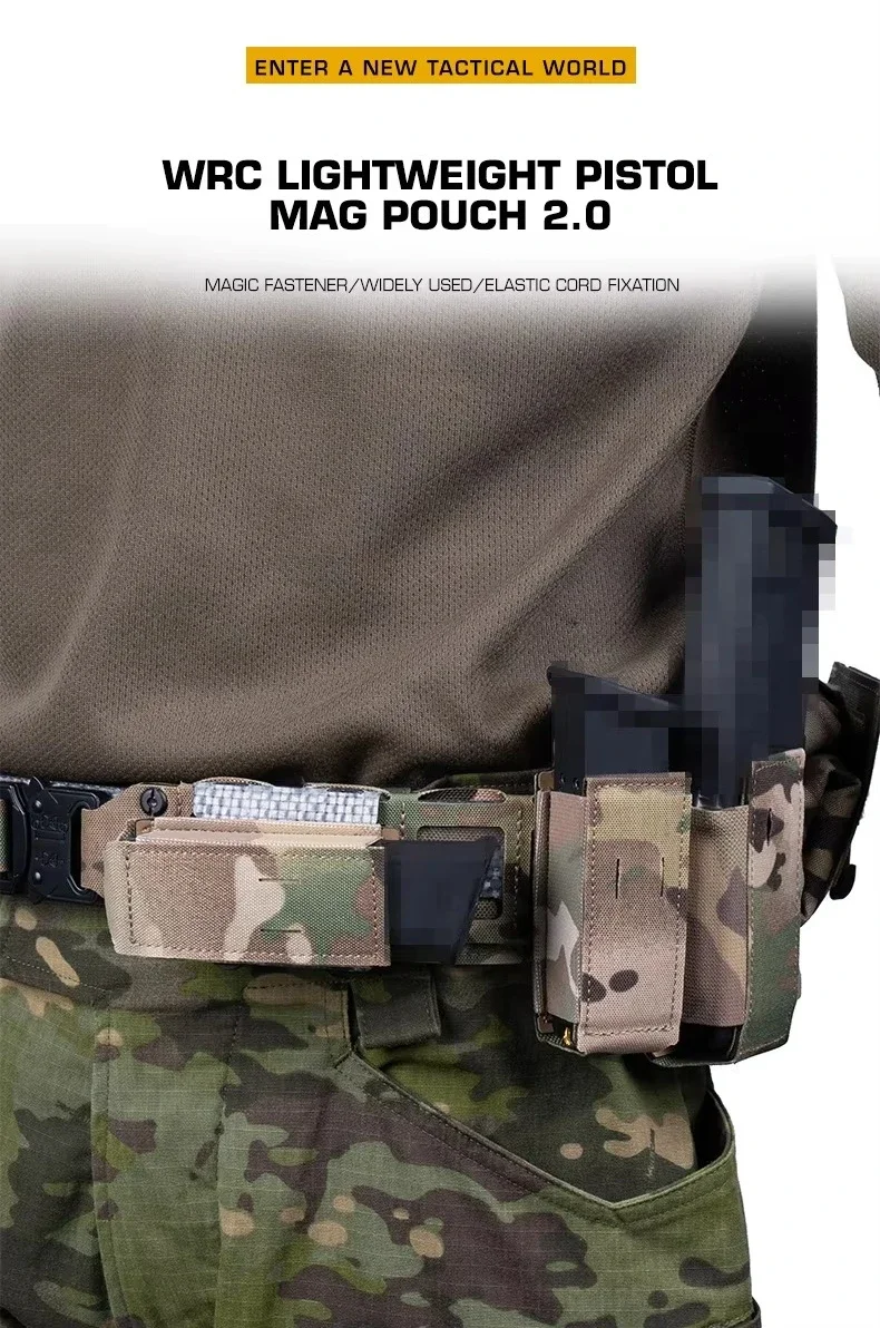 Funda táctica ligera para cargador 9mm abierta