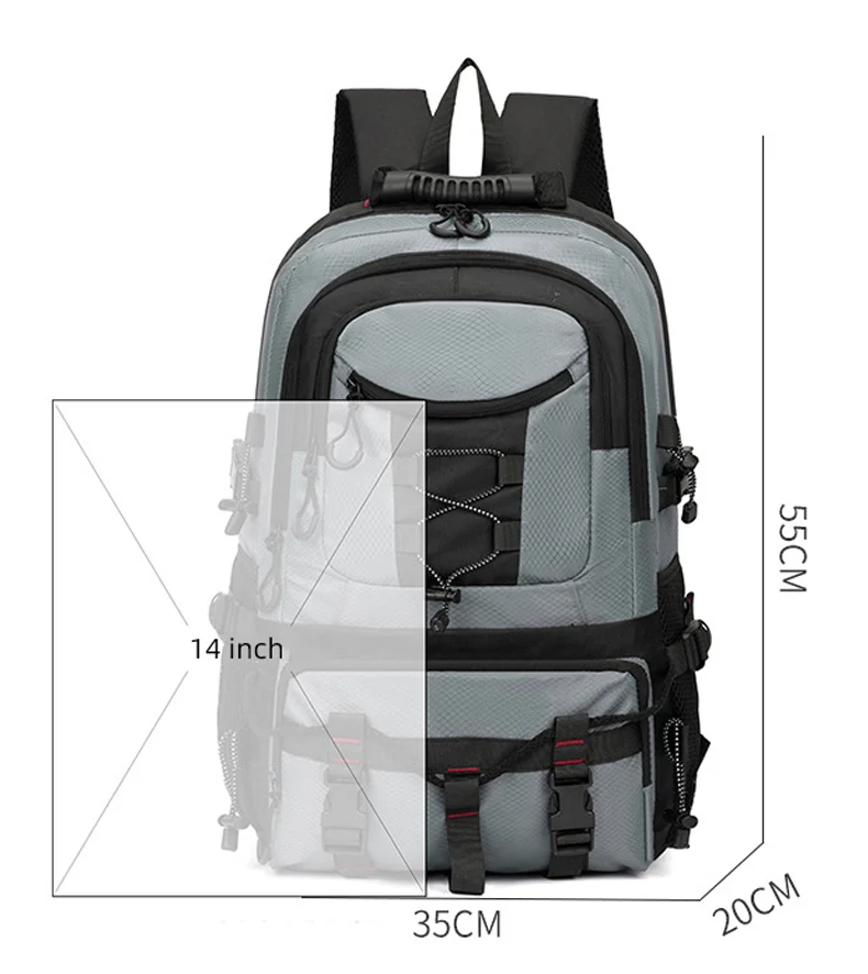 Vista frontal de la mochila Scione para actividades al aire libre