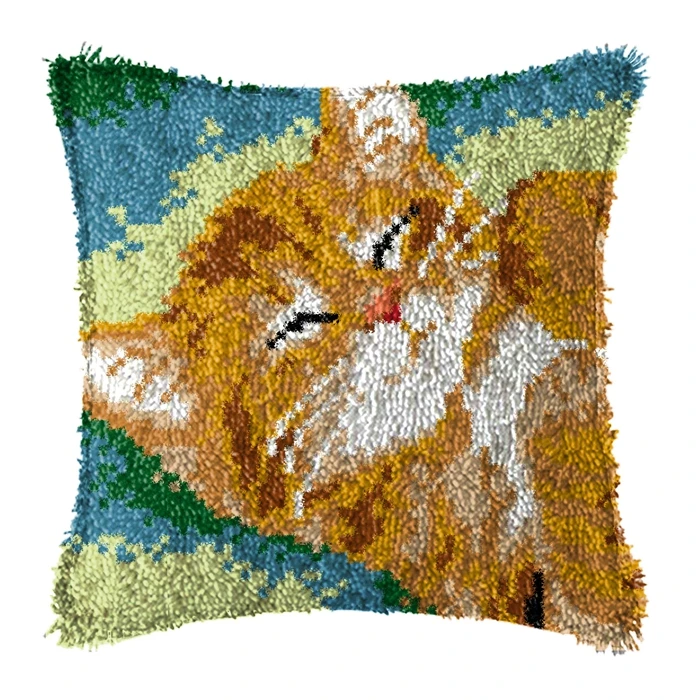 Kit bordado Smyrna animales perro y gato para alfombras almohadas - imagen 3