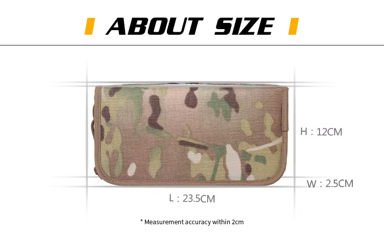 Cartera táctica Emersongear S en nailon Cordura 500D con múltiples compartimentos
