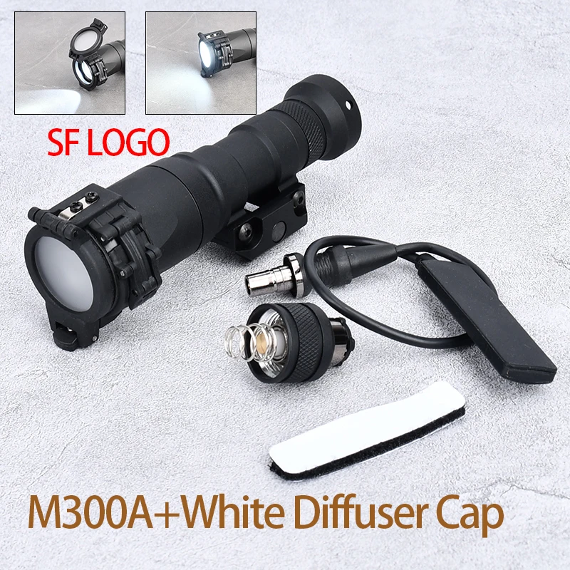 SF Linterna táctica M300A mini con difusor luz blanca para caza