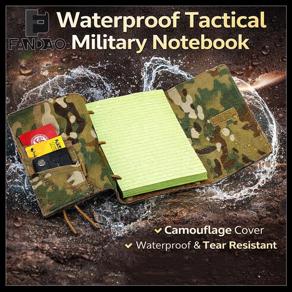 Cuaderno táctico impermeable camuflaje EDC para exteriores y airsoft - imagen 3