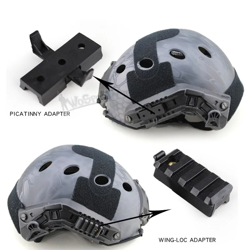 Adaptador de riel lateral Wing-Loc para mira en casco FAST