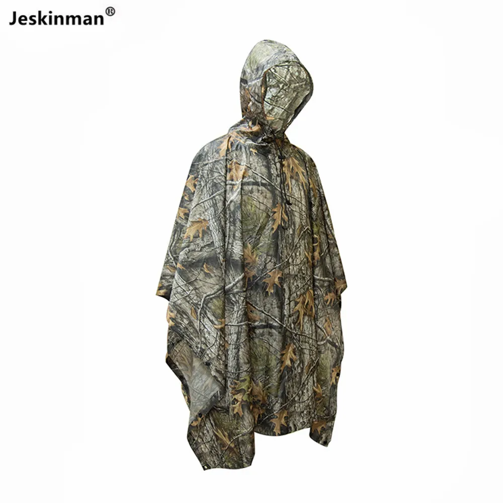 Poncho impermeable camuflaje hoja de arce para caza montaña outdoor