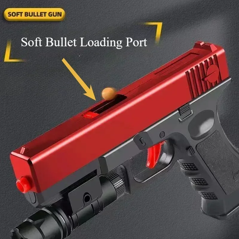Pistola Airsoft láser CS para niños con cargador inferior manual - imagen 5