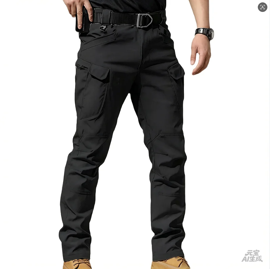 Pantalones tácticos cargo softshell elásticos para senderismo - imagen 4
