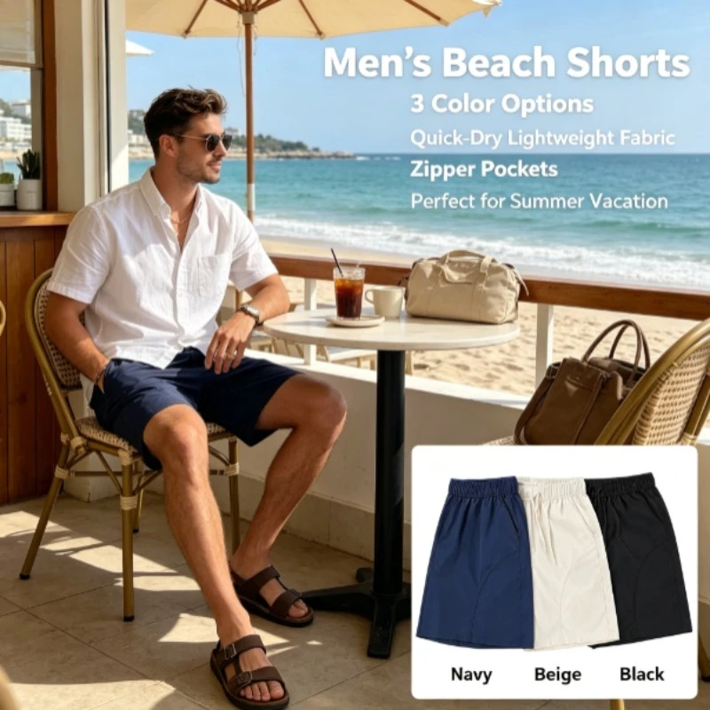 Pantalones cortos de secado rápido deportivos con parche, holgados - imagen 5