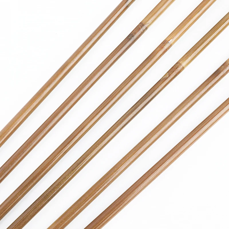 Flechas de bambú para arco recurvo - 33,5 pulg. 8 mm plumas de pavo - imagen 5