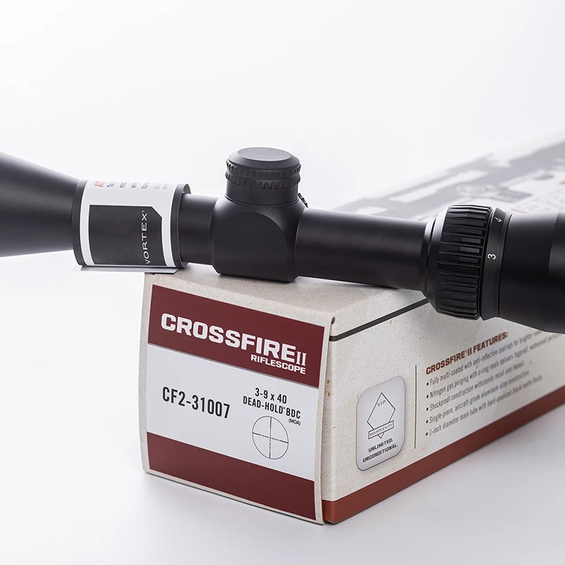 Mira telescópica Crosfire Optics recubrimiento óptico MOA precisión - imagen 3