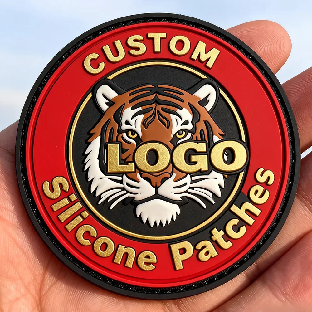 Parche táctico logotipo PVC con relieve y gancho bucle - imagen 2