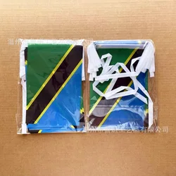 Guirnalda de bandera Tanzania poliéster