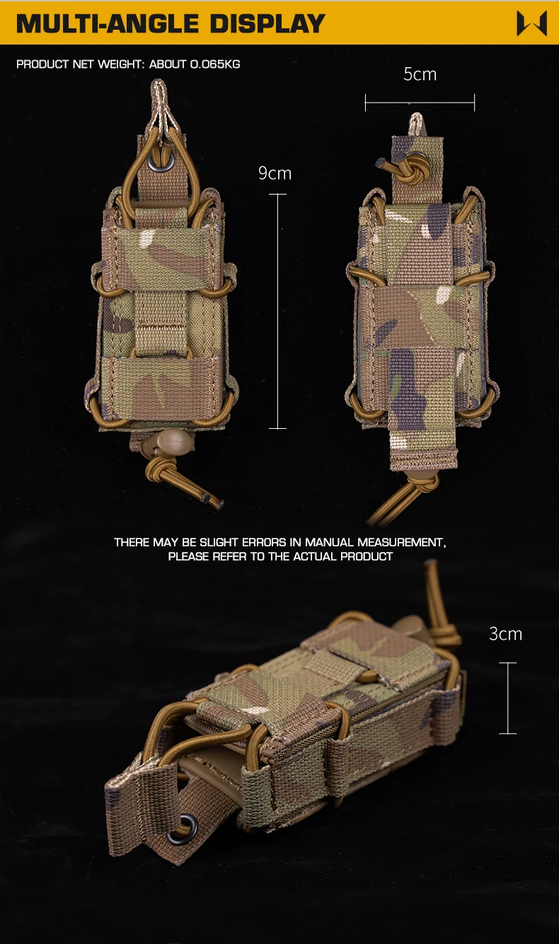 Vista del portacargador para configuración MOLLE