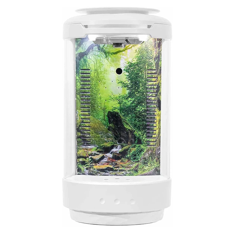 Acuario de escritorio LED plástico con filtro y luz para peces - imagen 3