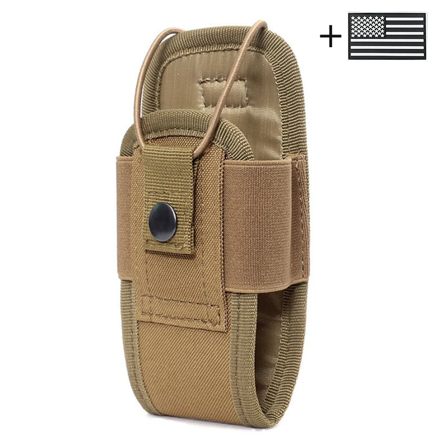 Bolsa para walkie talkie universal con correas elásticas ajustables