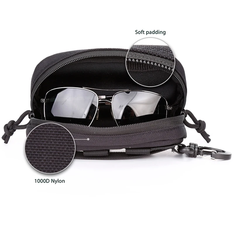 Bolsa táctica riñonera MOLLE EDC para gafas sol caza y aire libre - imagen 2