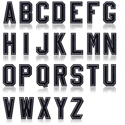 Parches termoadhesivos blanco y negro: letras para coser
