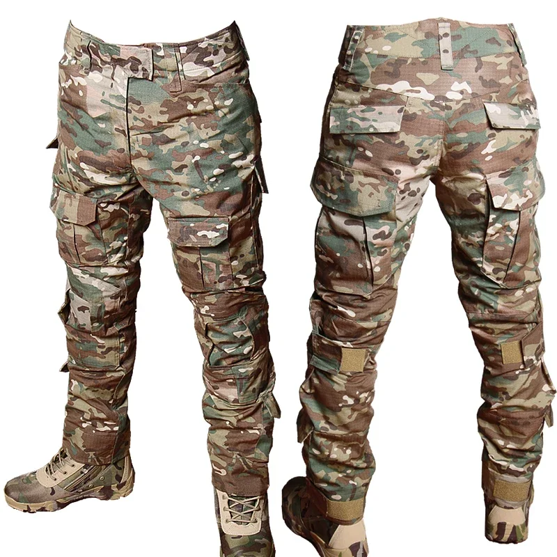 Pantalones tácticos cargo multibolsillos ripstop con cinturón - imagen 5