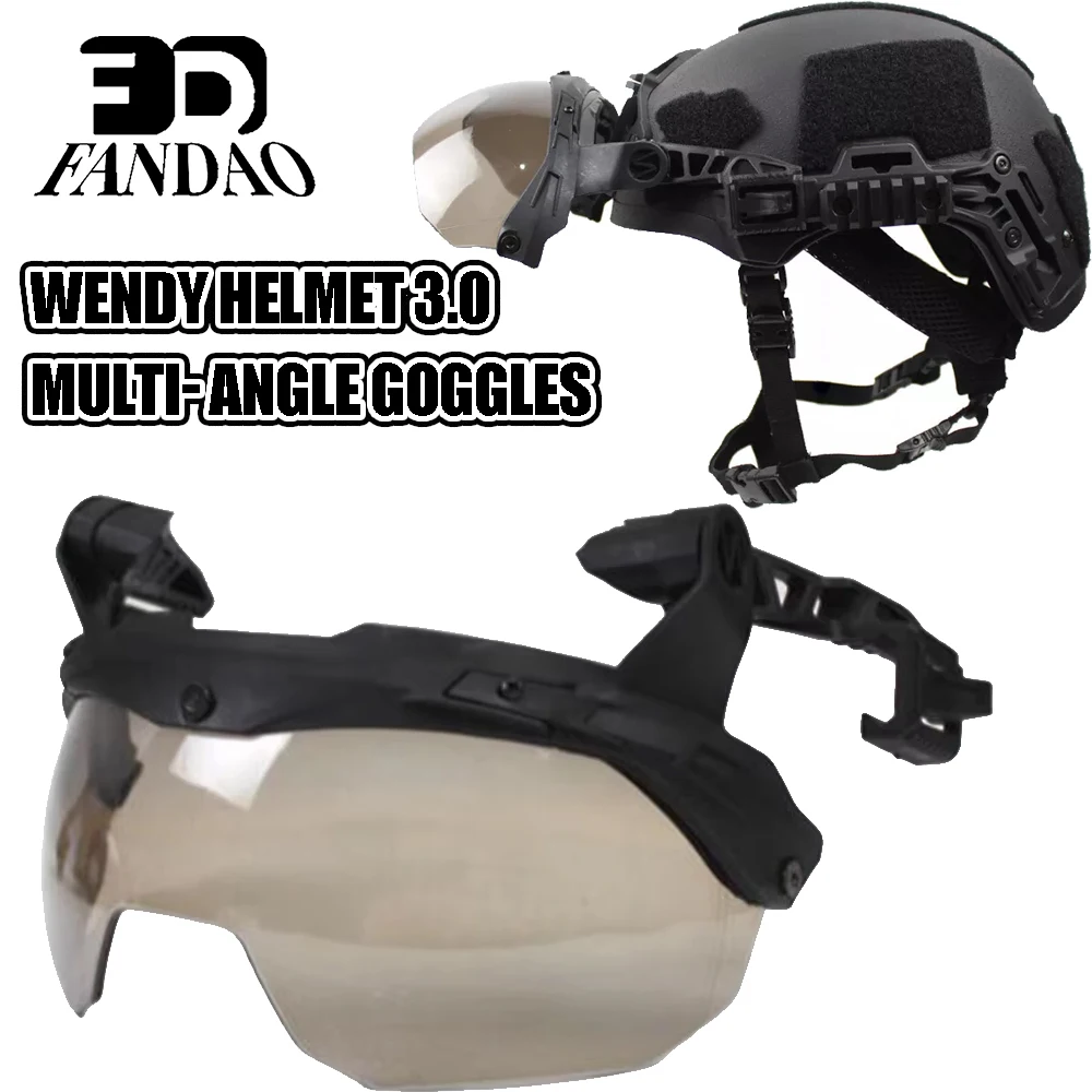 Casco táctico Wendy 3.0 con protección facial y gafas multiángulo