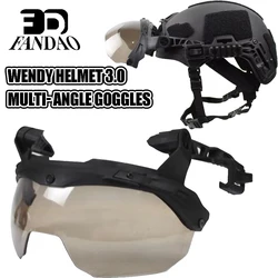 Casco táctico Wendy 3.0 con protección facial y gafas multiángulo