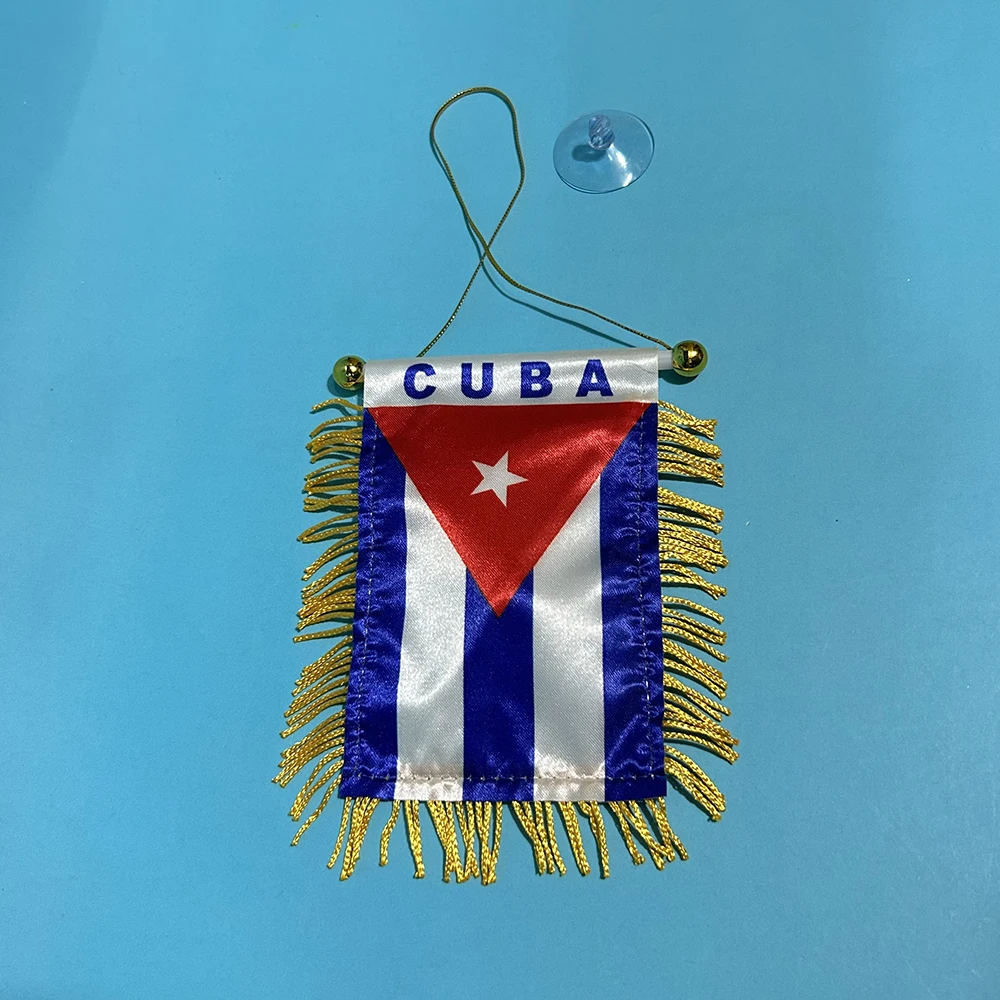 Bandera de Cuba reversible para coche en poliéster duradero - imagen 4