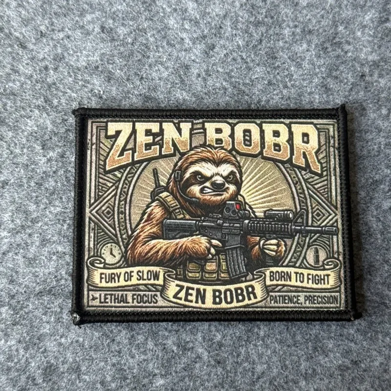 Zen Bobr Sloth Parche Táctico con Velcro para Mochilas y Ropa - imagen 5