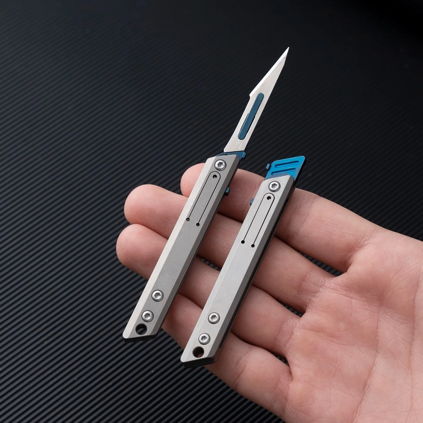 Cuchillo EDC de acero inoxidable con hojas reemplazables - imagen 5