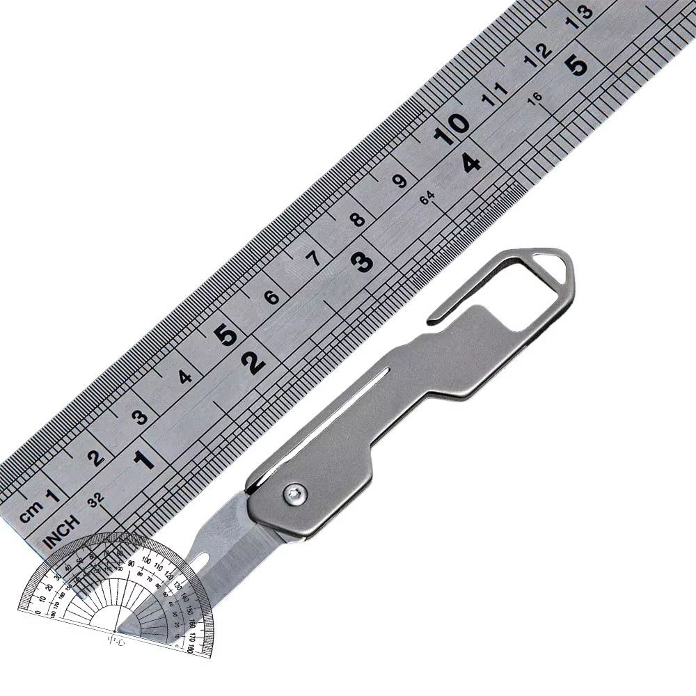 Navaja plegable táctica multiusos de titanio compacta para exteriores - imagen 5