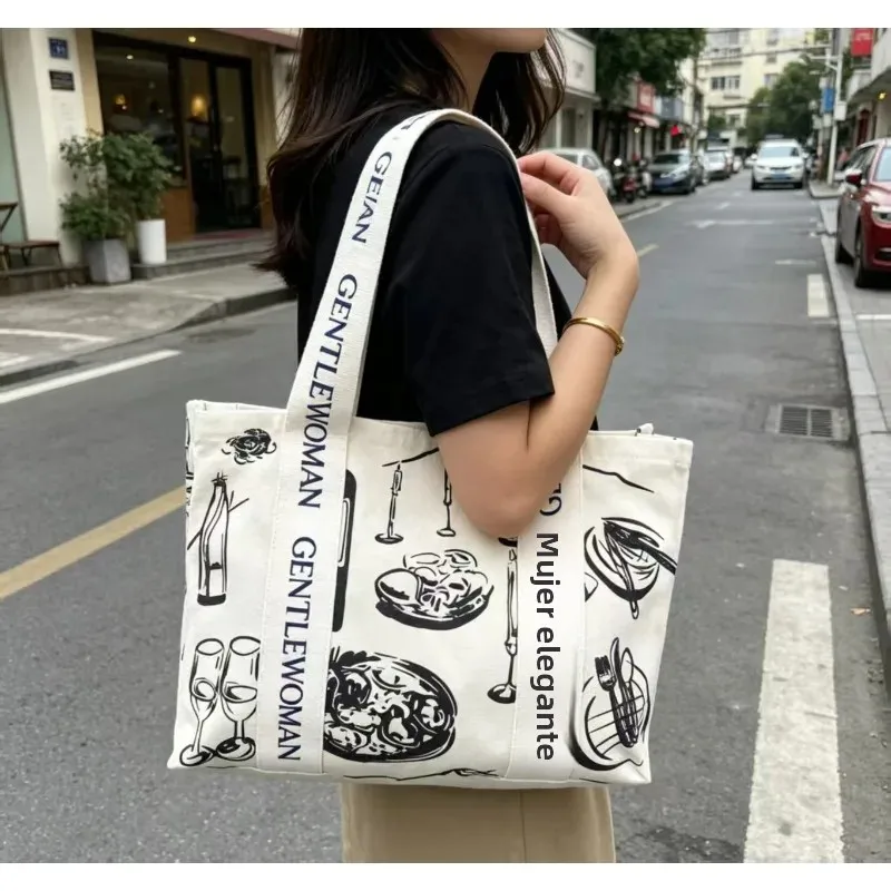 Bolso de lona gran capacidad para excursiones cortas y trabajo - imagen 2