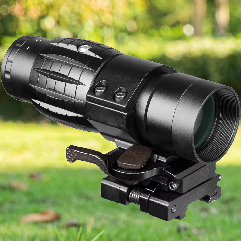 Fire Wolf Mira telescópica táctica 3x con raíl Picatinny para caza - imagen 3