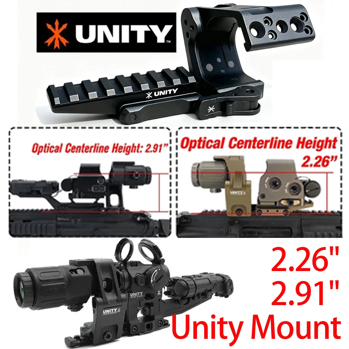 Unity FAST FTC OMNI elevador para ampliador de mira plegable - imagen 2