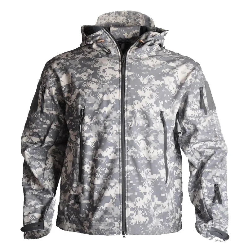 Chaqueta softshell táctica impermeable con capucha MOLLE - imagen 2