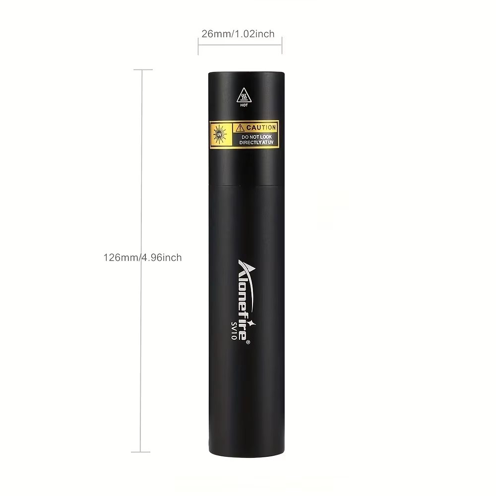 Linterna UV 365 nm de alta intensidad para uñas y detección de orina