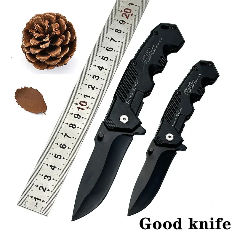 Cuchillo plegable EDC de acero inoxidable para pesca, camping y caza - imagen 4
